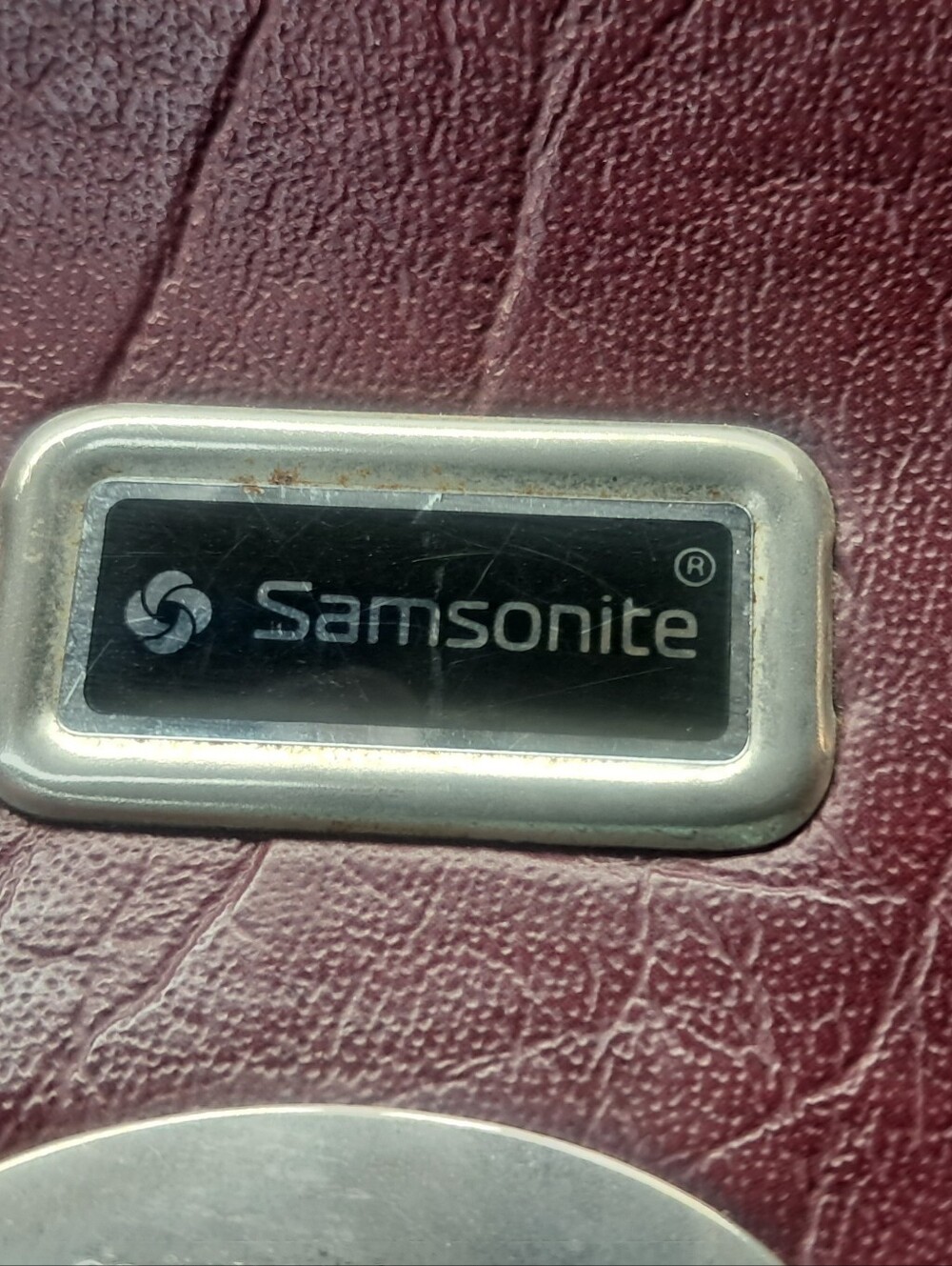 Vintage 1980s Samsonite Burgundy Leather Briefcase Flapover Attache Mexico - Picture 5 of 16